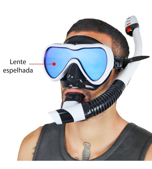 Kit de Mergulho Branco Vision II Clear Super Dry Dive Motion
