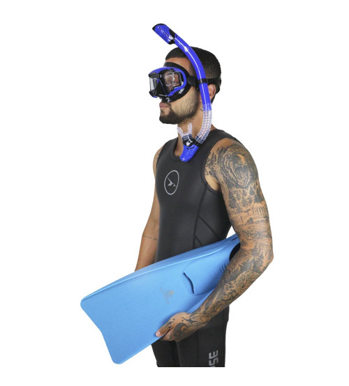 Kit de Mergulho Azul Panorâmico Dry II Dive Motion