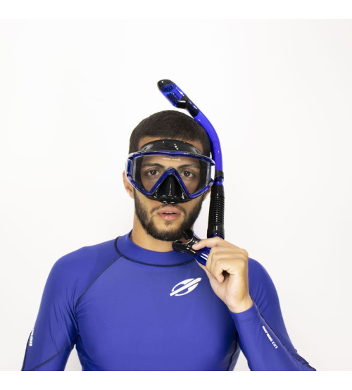 Kit Mergulho Panorâmico Dry Dive Motion Azul PONTA DE ESTOQUE