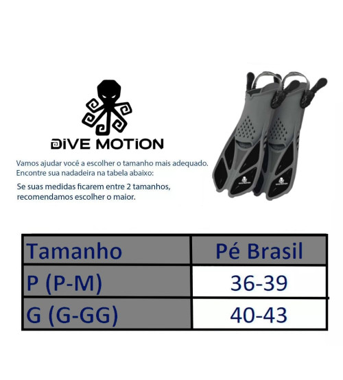 Nadadeira ajustável de mergulho e natação Dive Motion Fluid