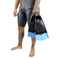 Nadadeira para Natação Tri Motion Confort - Preto com Azul - (EU) 30/32 - (BR) 29/31
