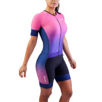 Macaquinho de Triathlon EVOE Feminino UV 50+ - Rosa
