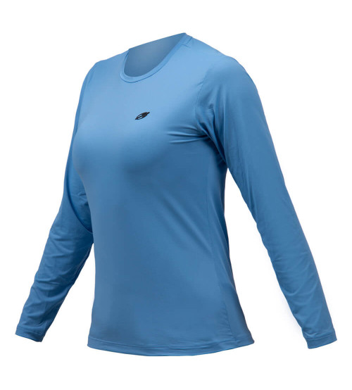 Camisa Com Proteção Solar Mormaii UV50+ Dry Action Feminina - Azul Claro
