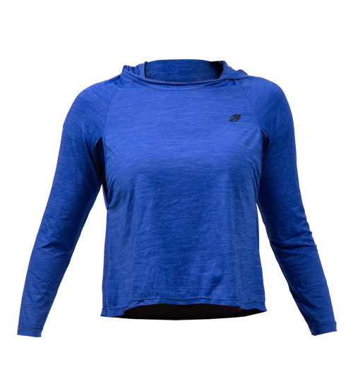 Camisa de Proteção Solar Mormaii com Capuz Dry Comfort Feminina - Azul