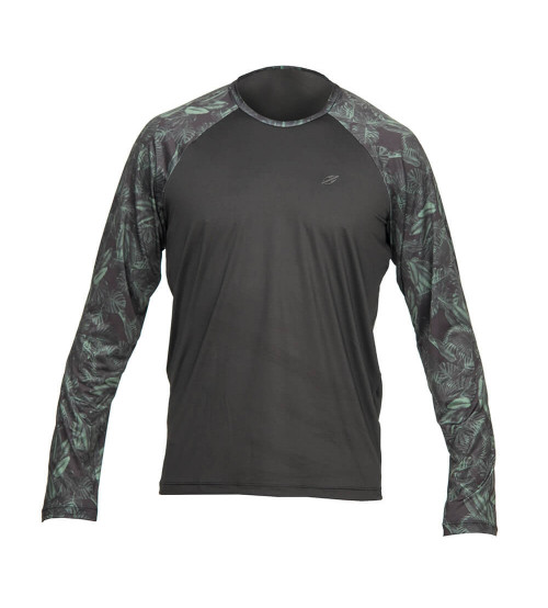 Camisa Com Proteção Solar Mormaii UV50+ Dry Action Masculina - Preto/Selva