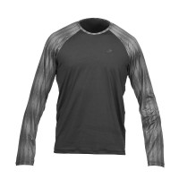 Camisa Com Proteção Solar Mormaii UV50+ Dry Action Masculina - Preto/Cinza - L