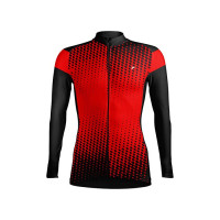 Camisa Ciclista Poker Total Zíper Swift UV 50+ - Vermelho - P