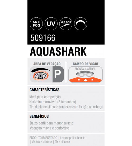 Óculos Natação Speedo Aquashark 